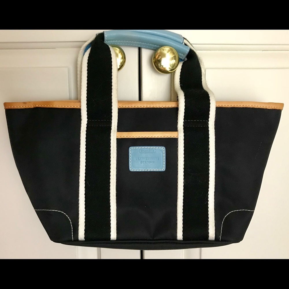 Coach 6268 mini hamptons black nylon bag